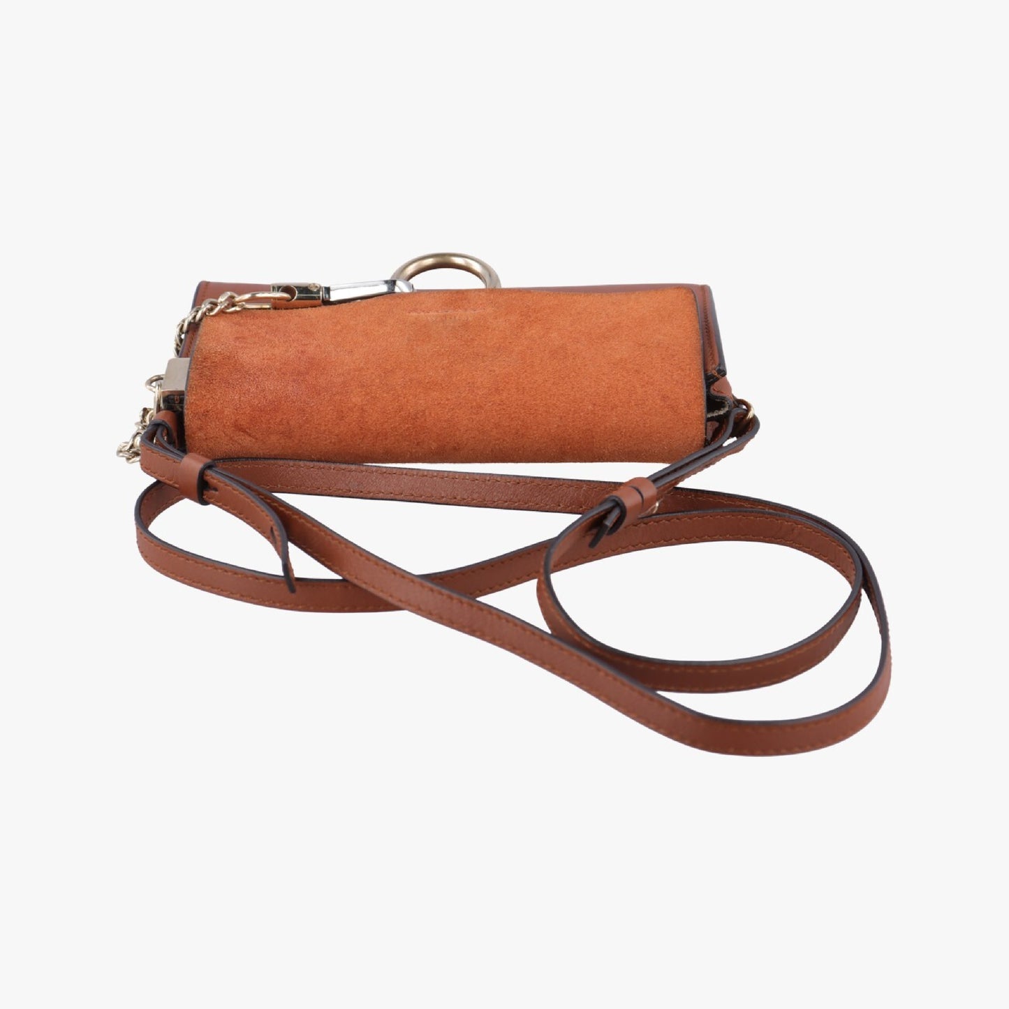 Chloe Faux Brown Suede x Leather 03 17 75 65 Shoulder Bag