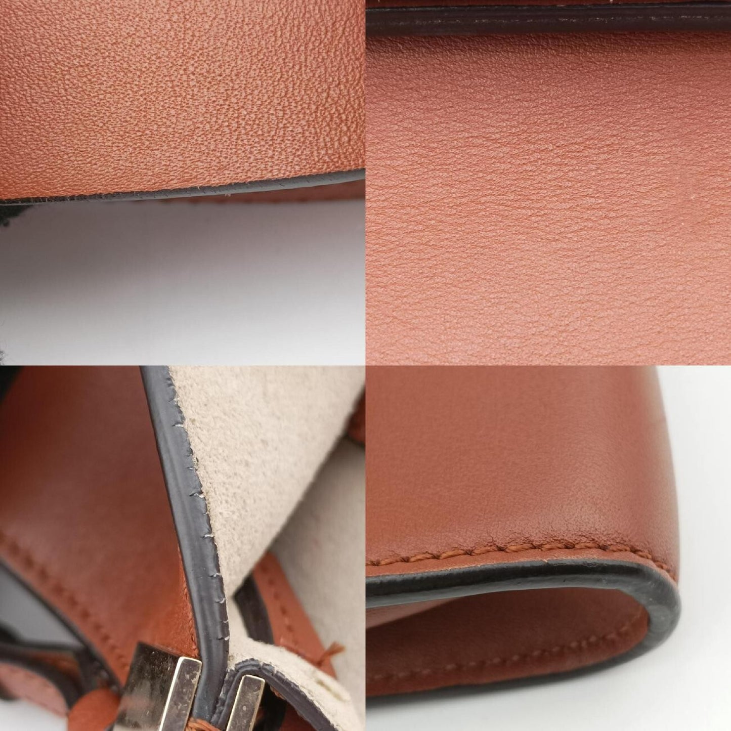 Chloe Faux Brown Suede x Leather 03 17 75 65 Shoulder Bag