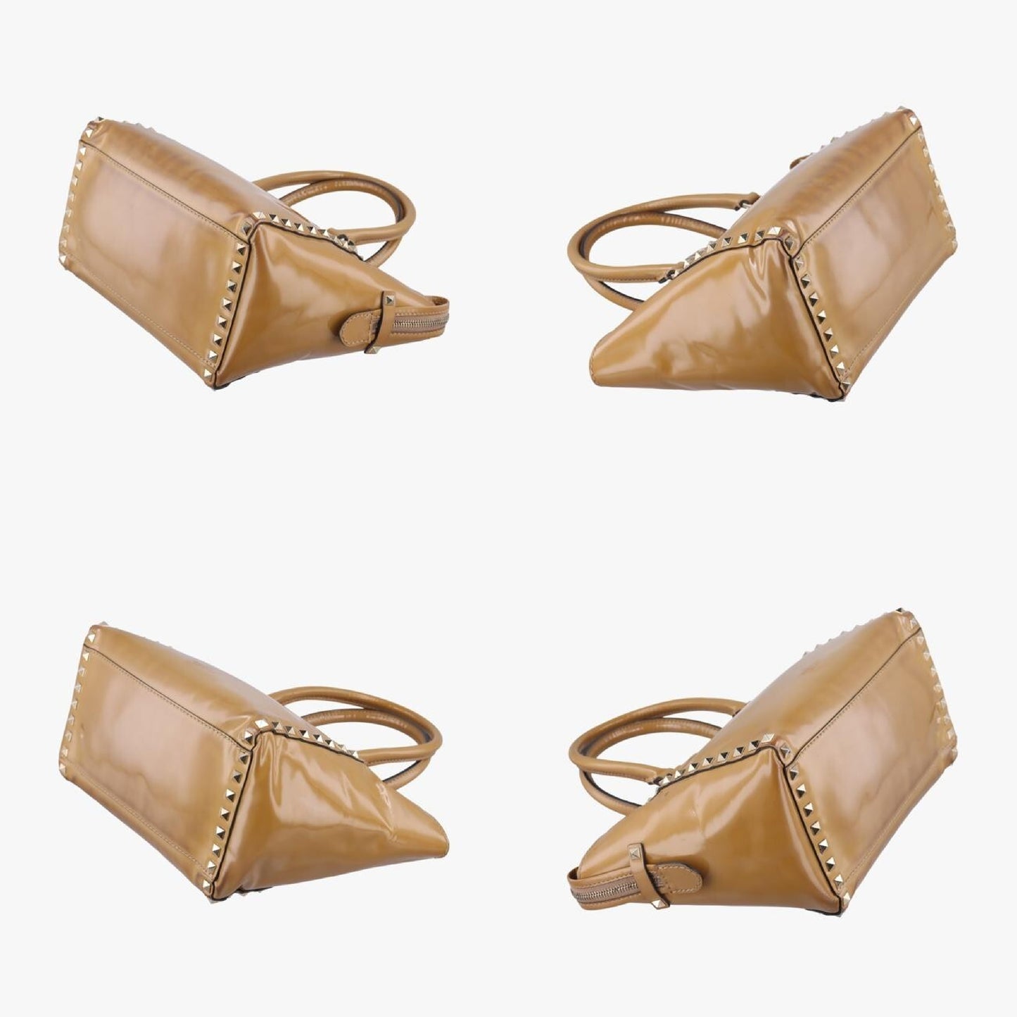 VALENTINO Rockstud Beige Patent BGF540VNE1 Shoulder Bag