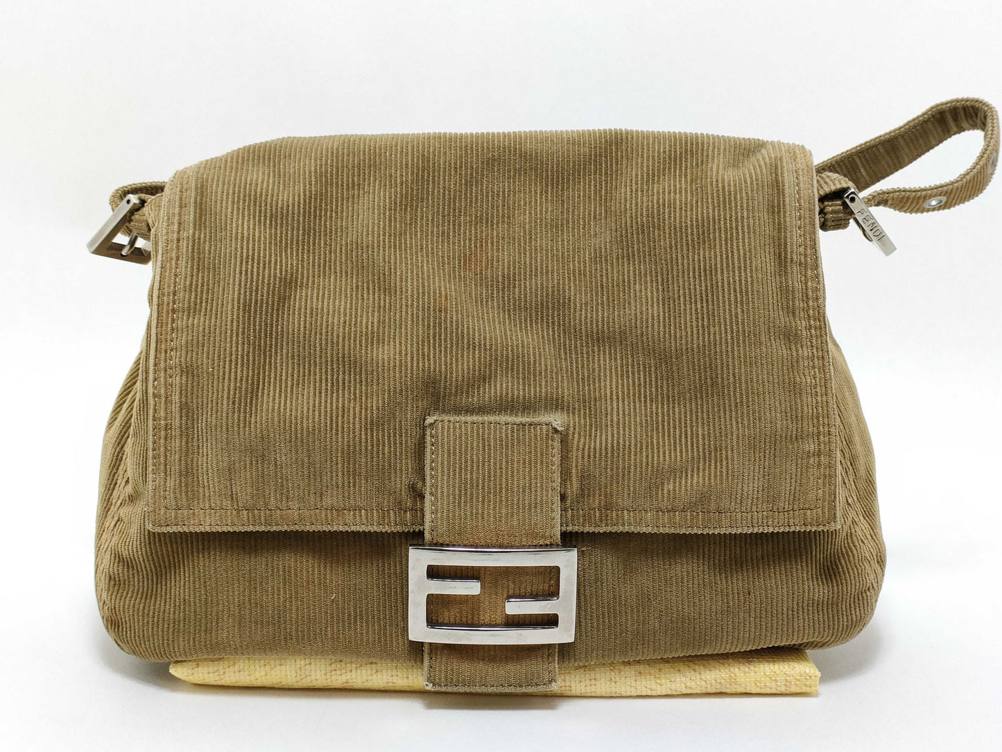 FENDI Mamma Bucket Corduroy Shoulder Bag