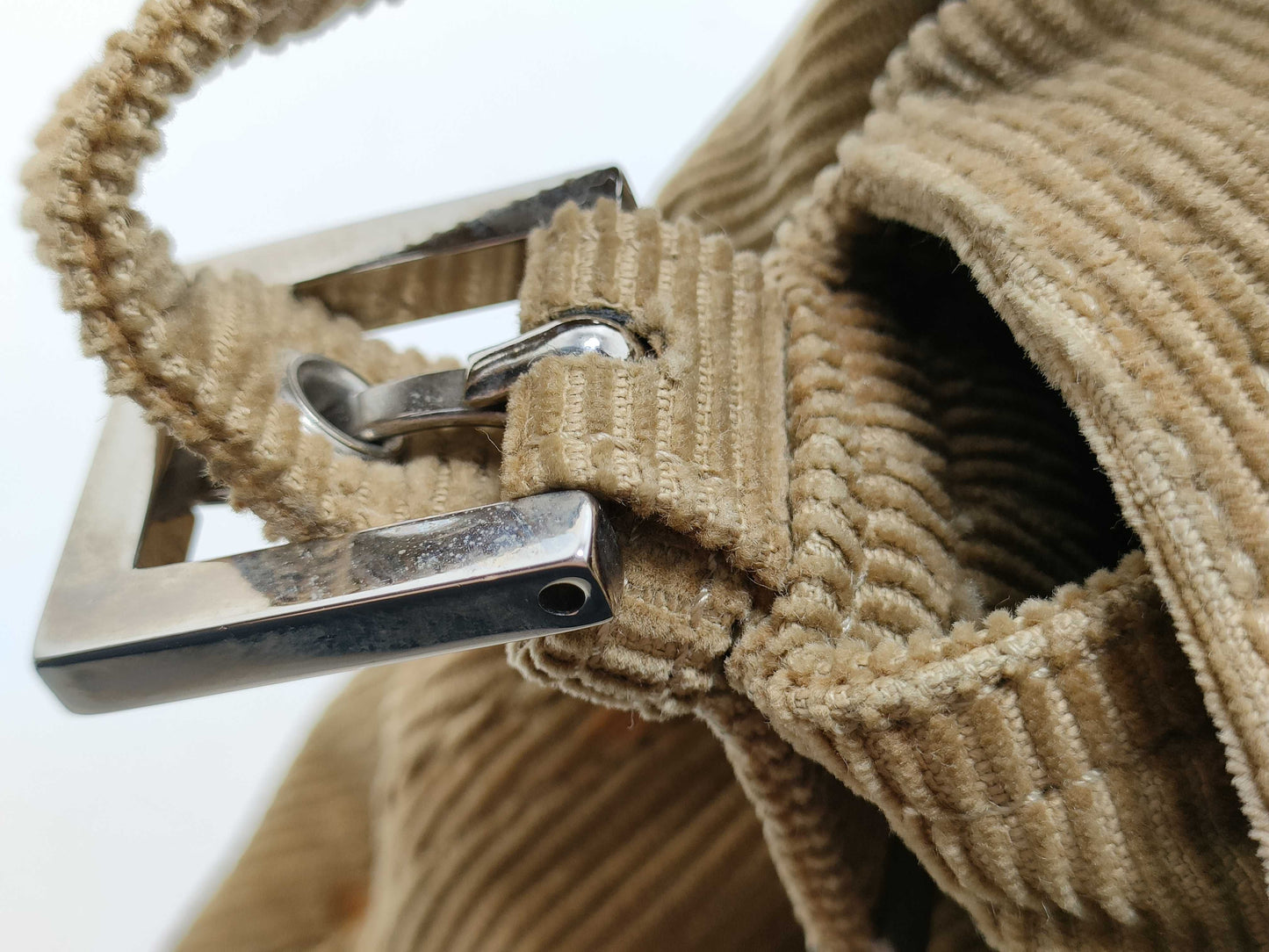 FENDI Mamma Bucket Corduroy Shoulder Bag