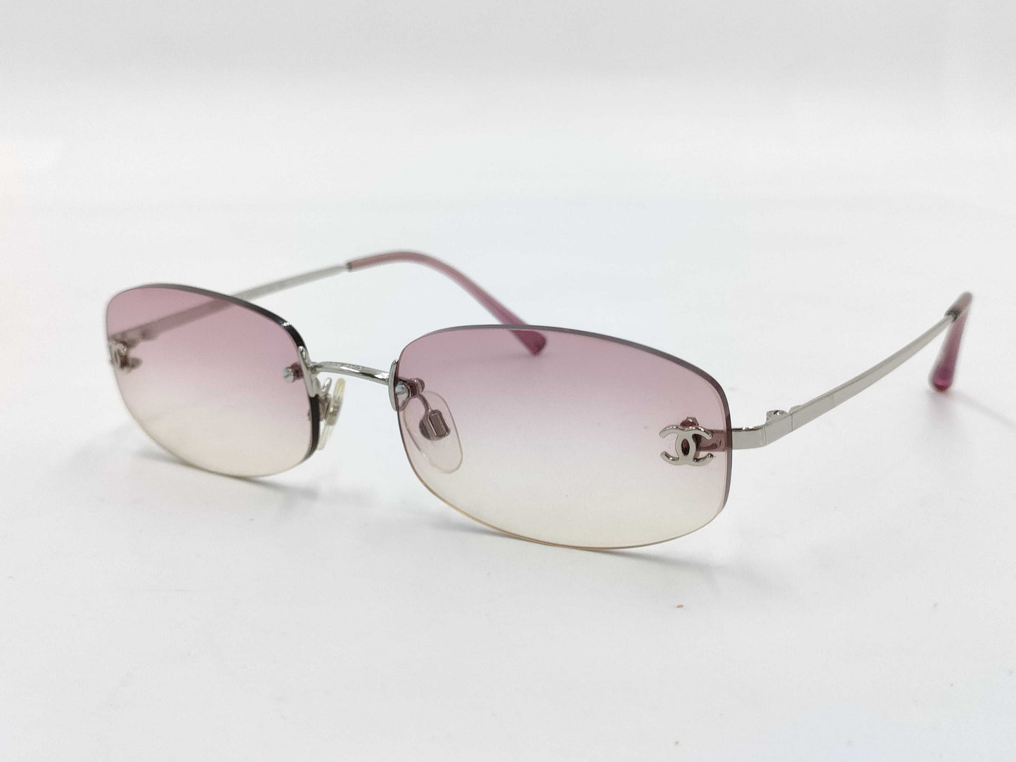 CHANEL Coco Mark Rimless Sunglasses Vintage Sunglasses/Eyewear