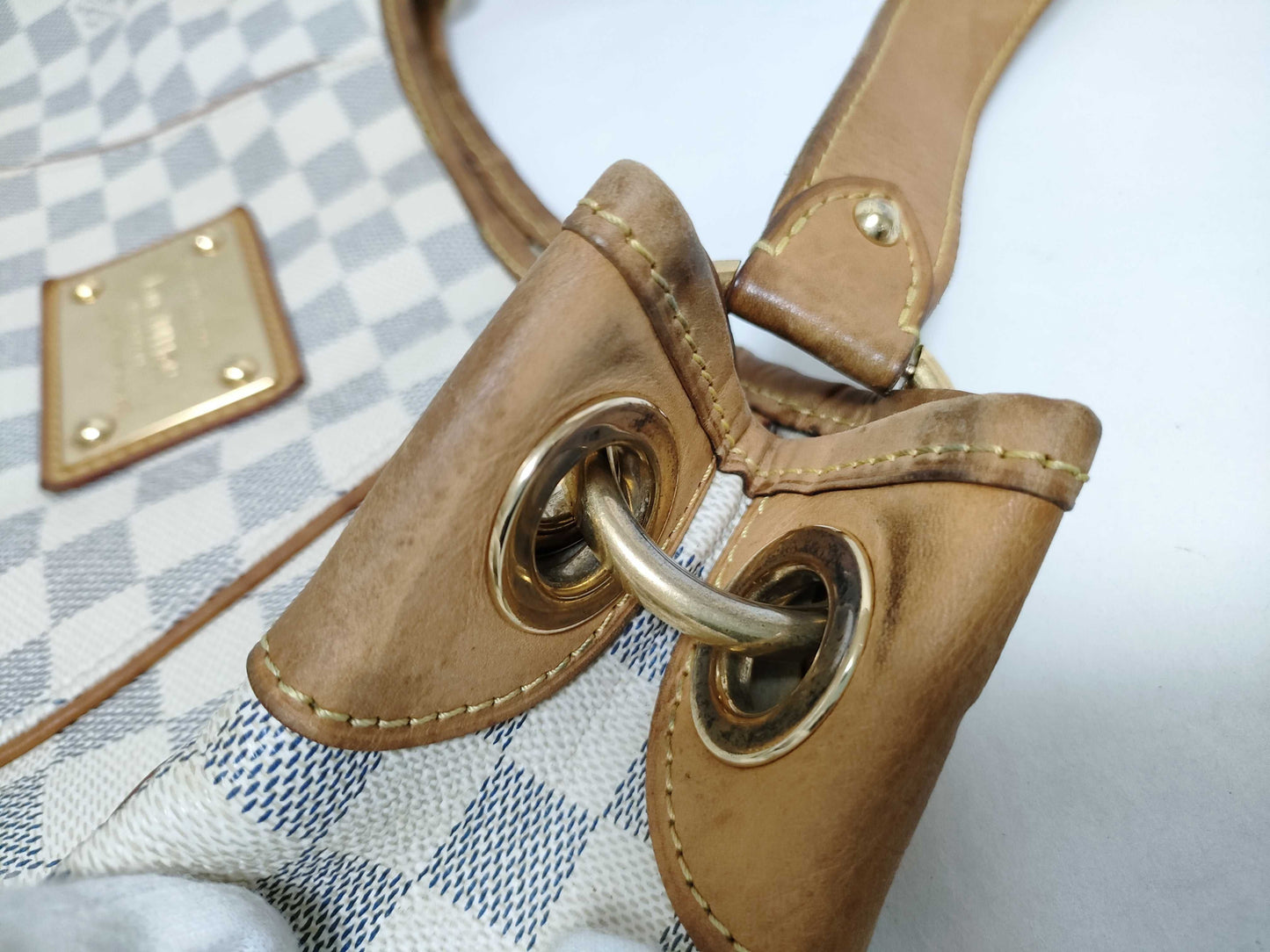 LOUIS VUITTON RFID Unverifiable MI2170 Damier Azur LOUIS VUITTON Damier Azur Galliera PM N55215 MI2170 Handbag