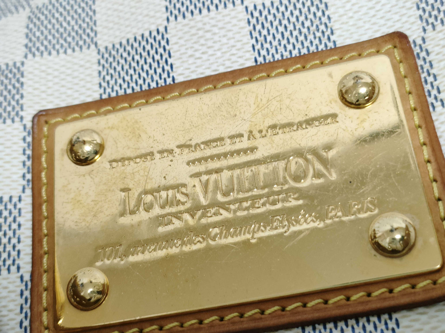 LOUIS VUITTON RFID Unverifiable MI2170 Damier Azur LOUIS VUITTON Damier Azur Galliera PM N55215 MI2170 Handbag