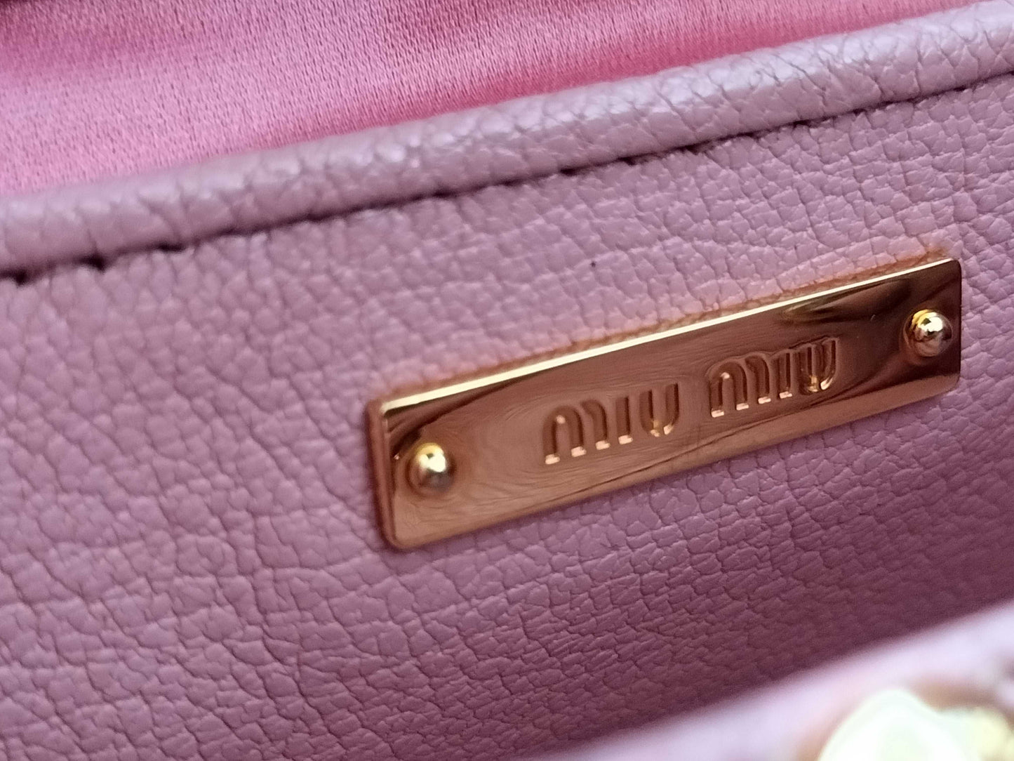 Miu Miu Miu Miu Pink Handbag with Card