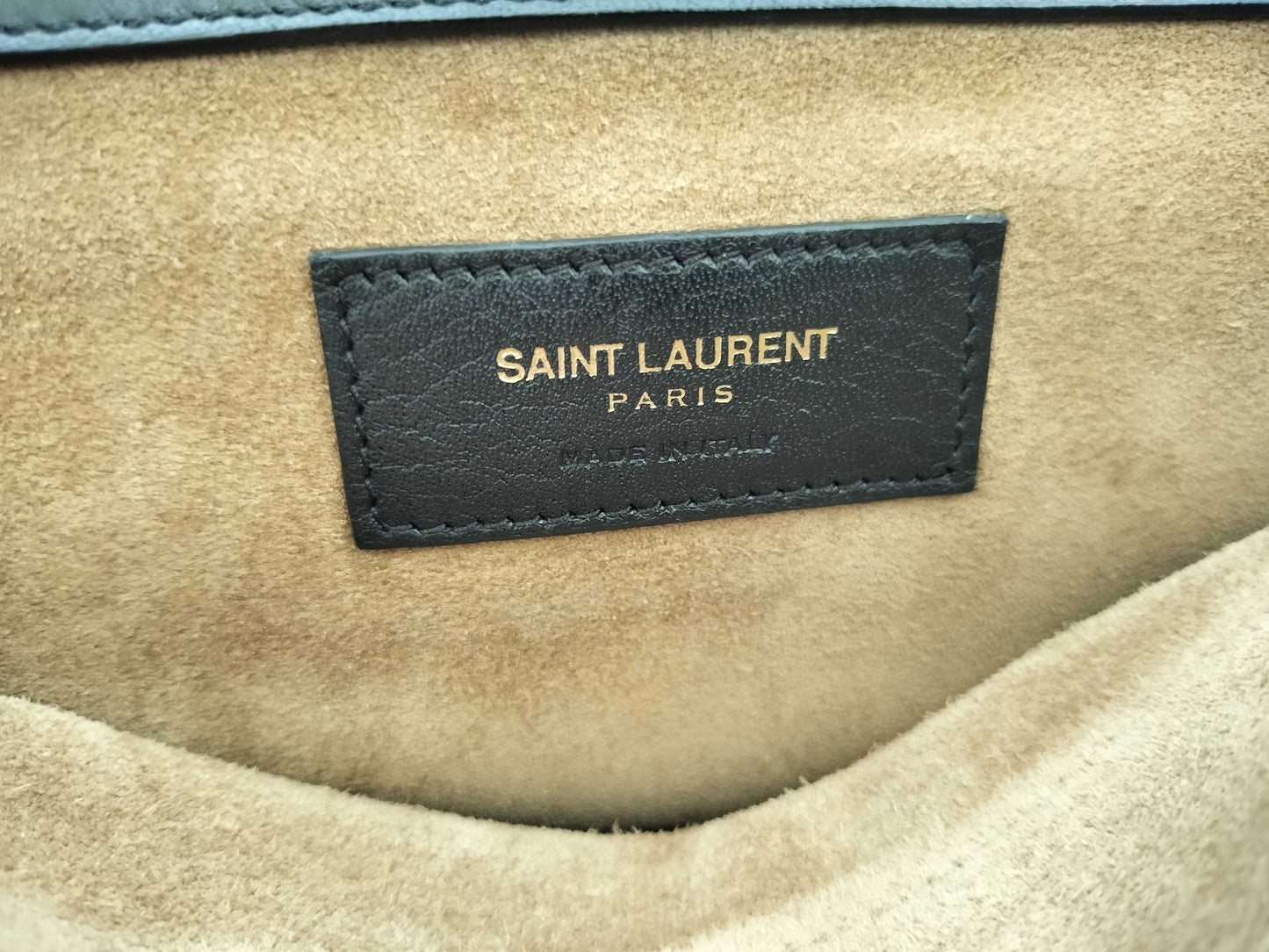 SAINT LAURENT YSL suede shoulder bag with strap
