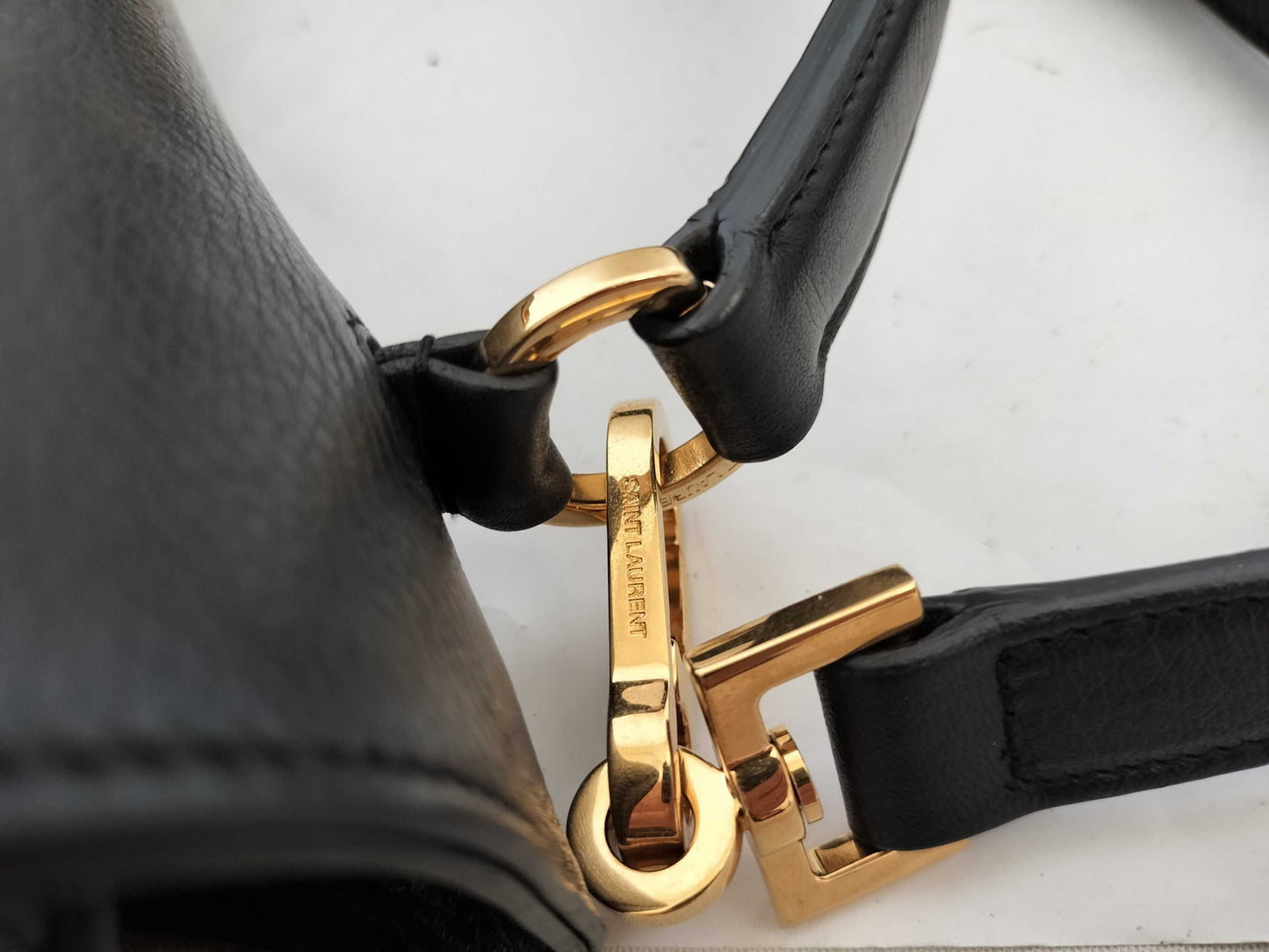 SAINT LAURENT YSL suede shoulder bag with strap