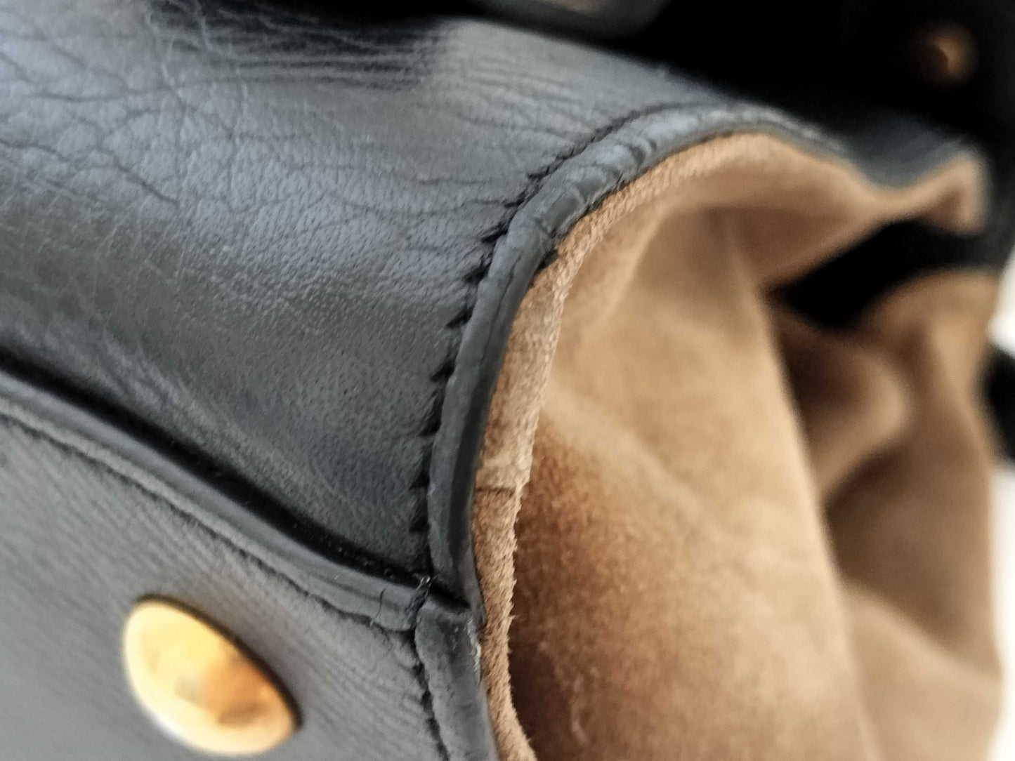 SAINT LAURENT YSL suede shoulder bag with strap