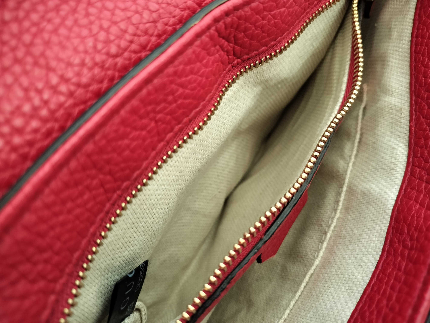 GUCCI GUCCI Double G Soho Chain Shoulder Bag Red Shoulder Bag