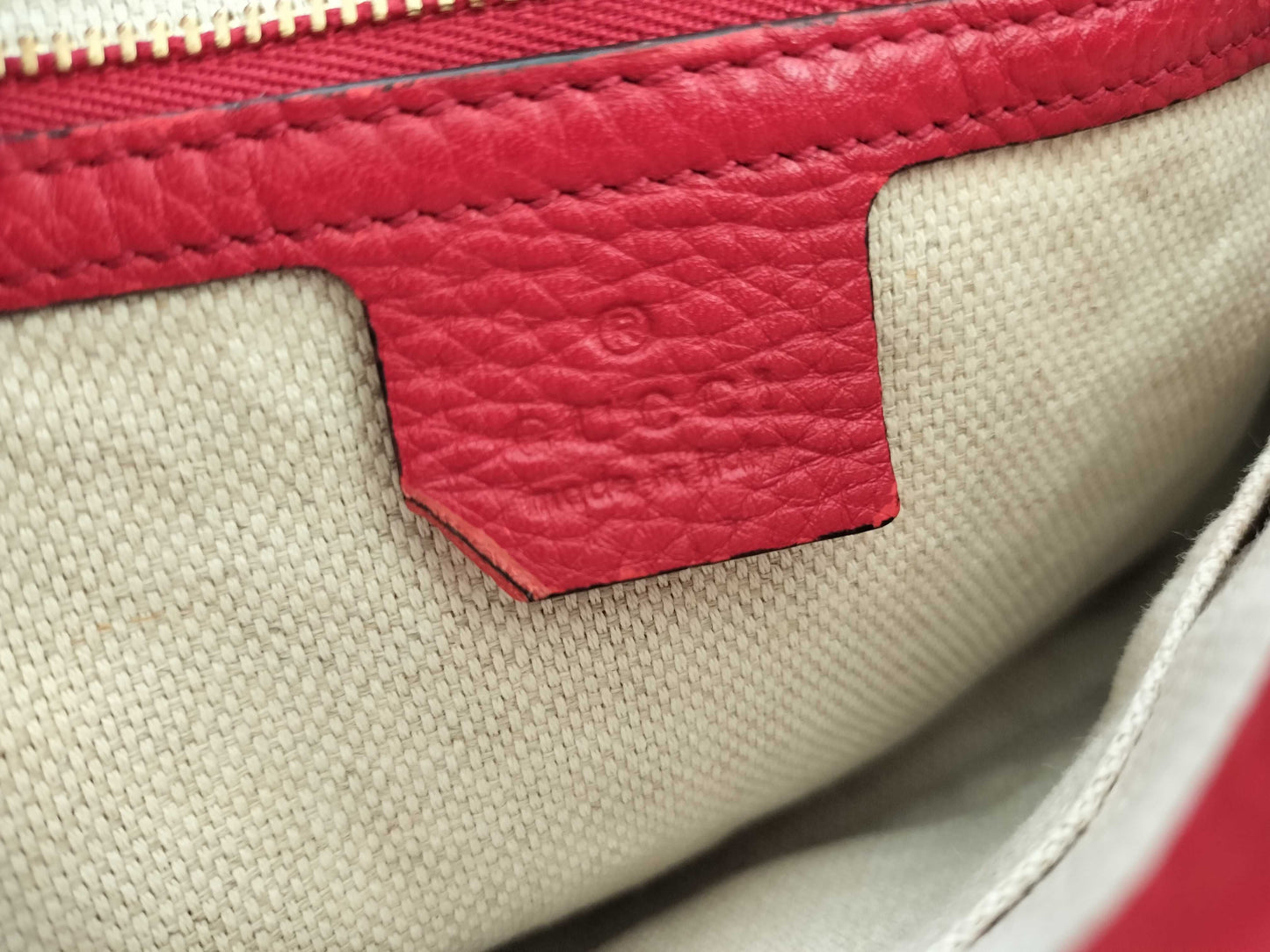 GUCCI GUCCI Double G Soho Chain Shoulder Bag Red Shoulder Bag