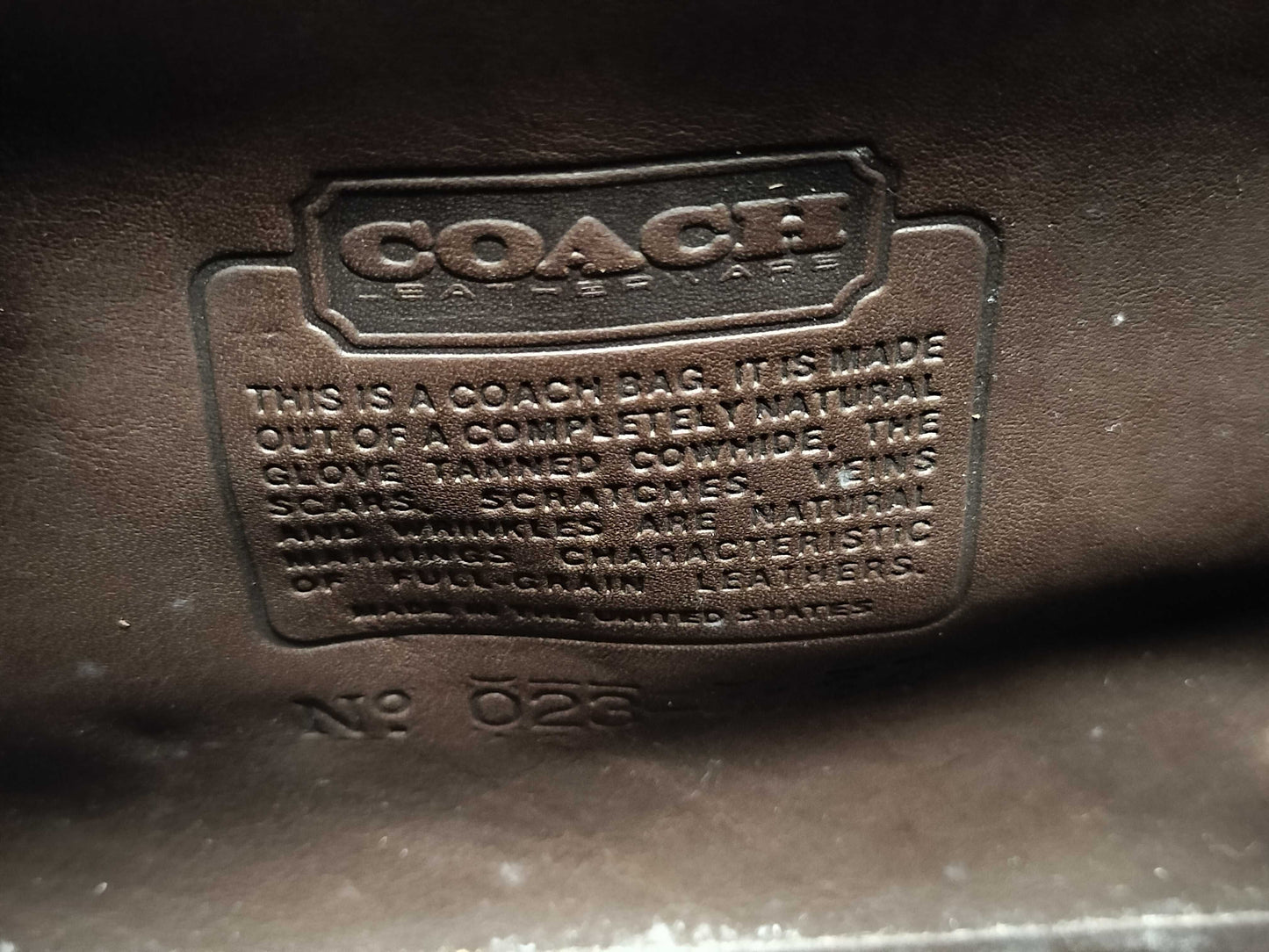 COACH Old Coach All Leather Brown Shoulder Bag