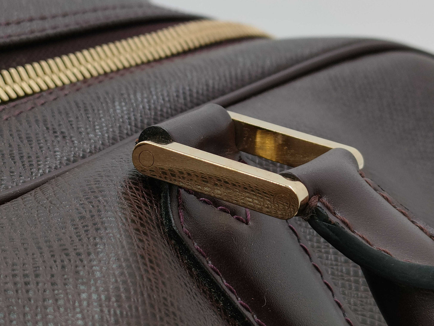 LOUIS VUITTON Boston Bag Taiga Kendall GM with Stitching, Personalized Name, M30116