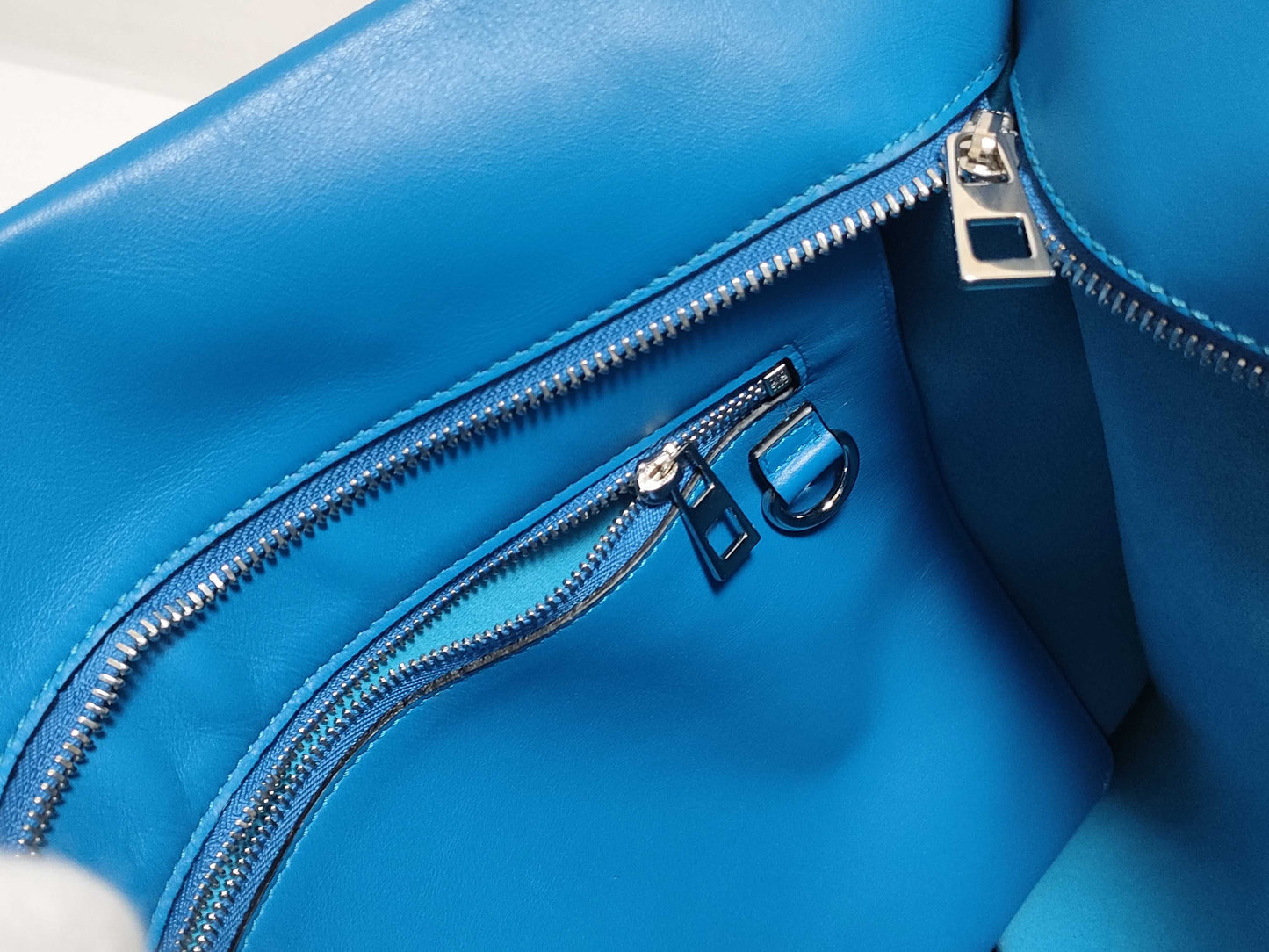LOEWE Leather Anagram Tote Bag, Blue, 261507