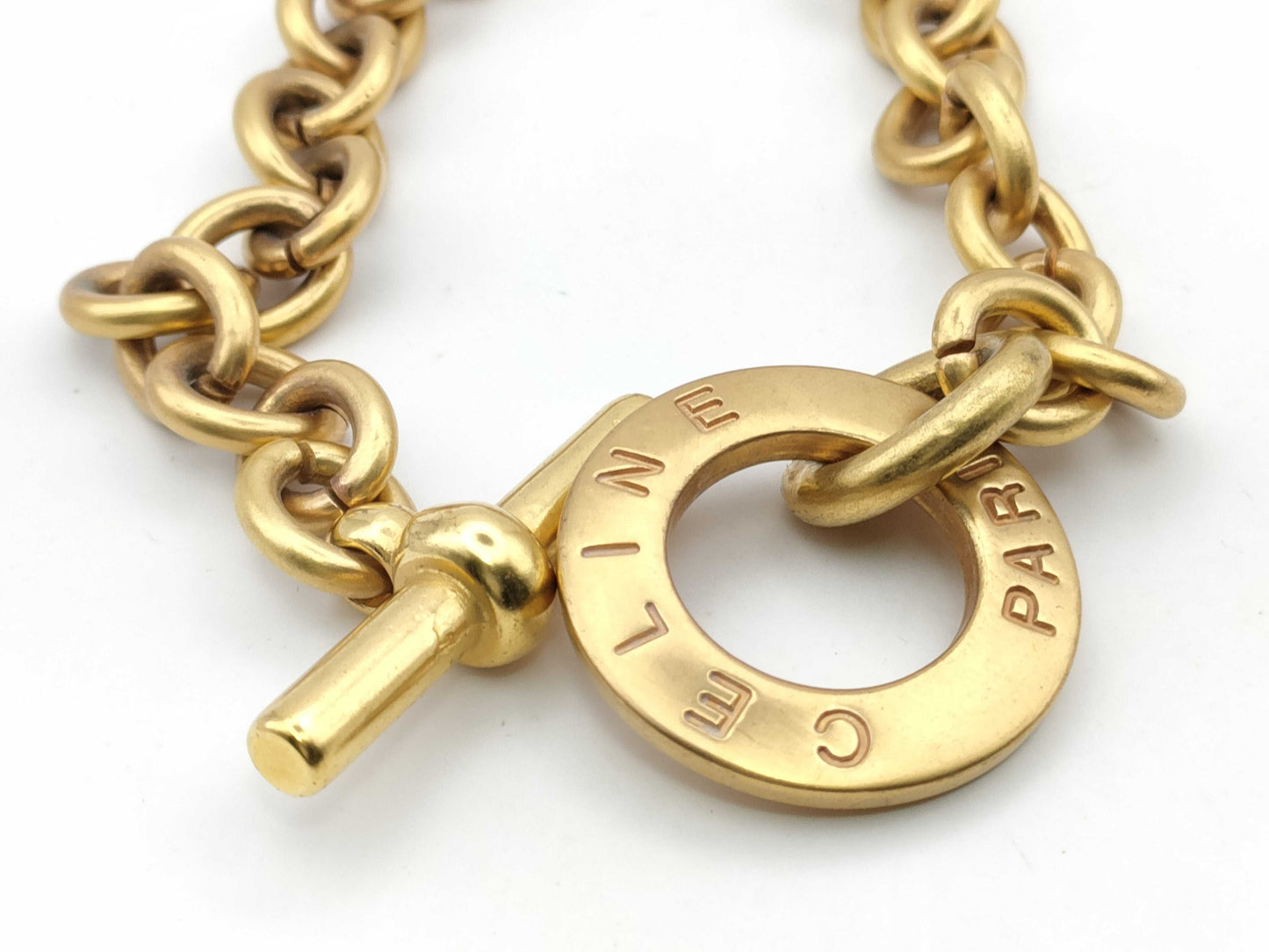 CELINE Necklace Gold Logo Large Logo Necklace
