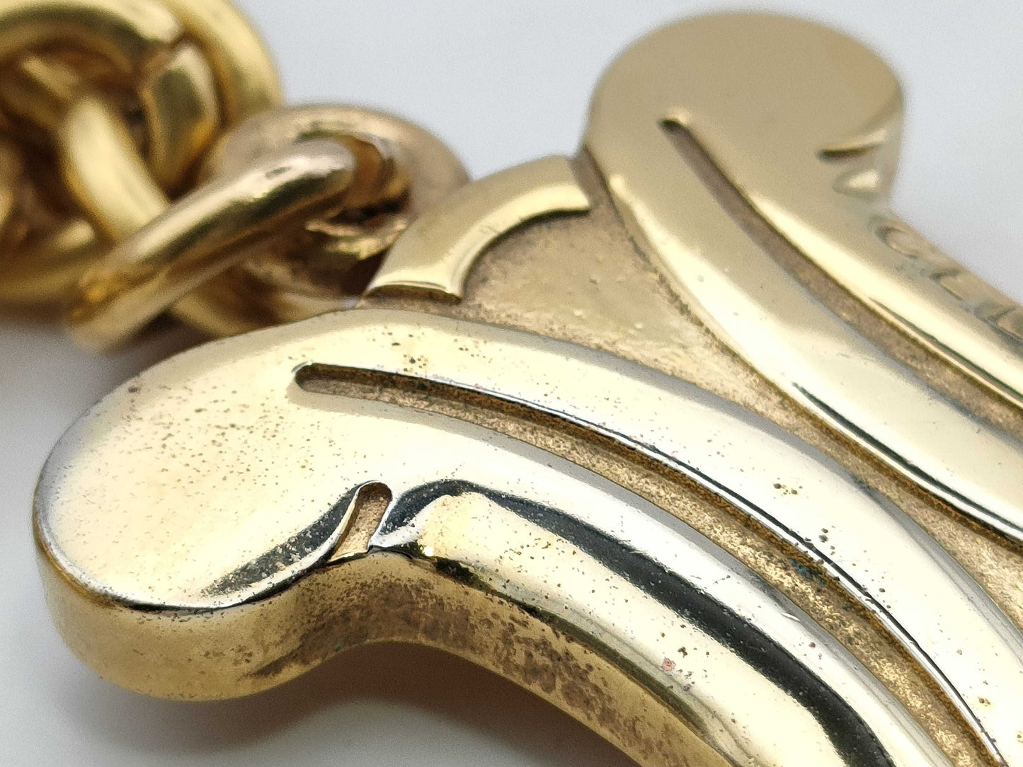 CELINE Necklace Gold Logo Large Logo Necklace