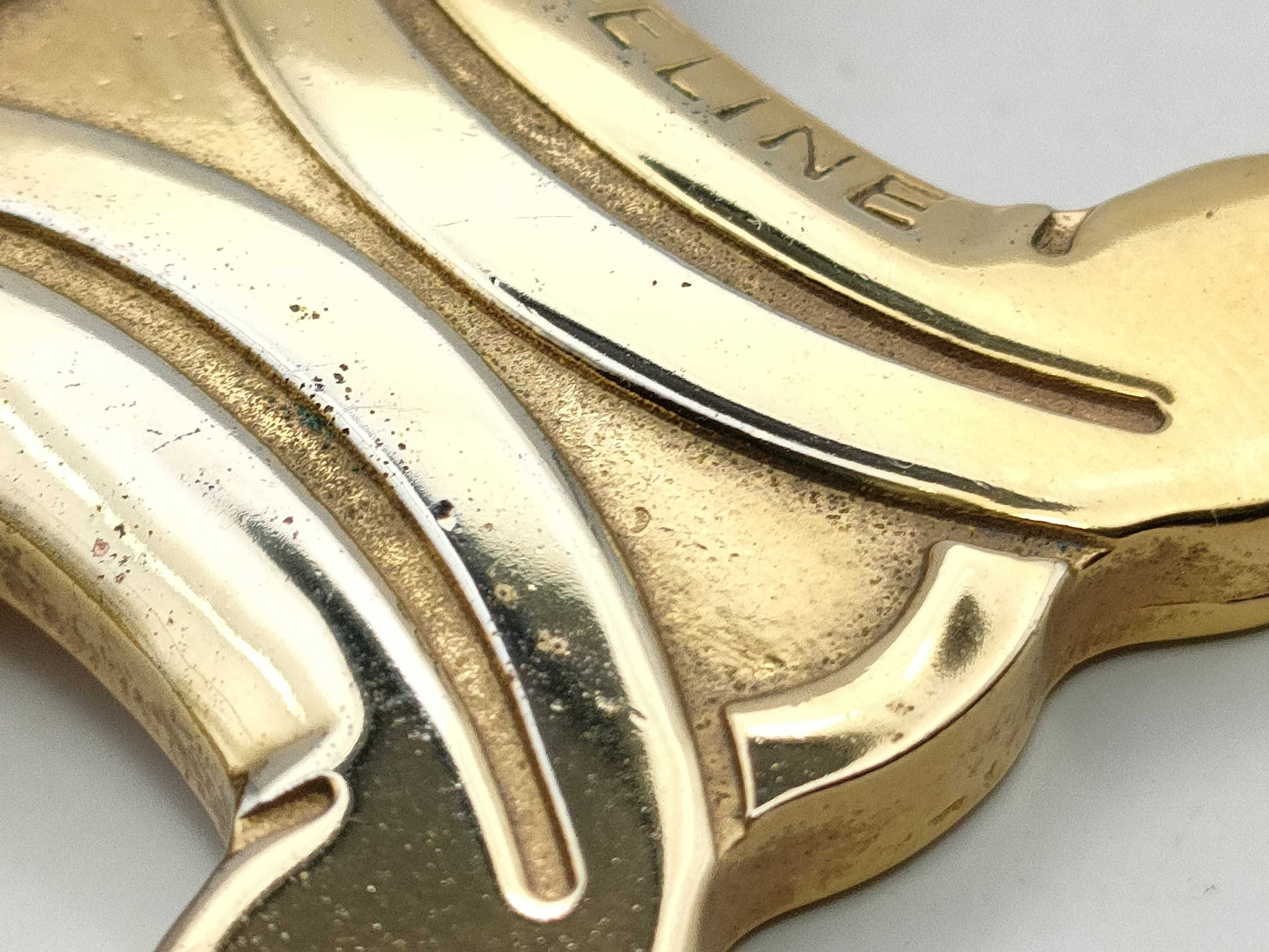 CELINE Necklace Gold Logo Large Logo Necklace