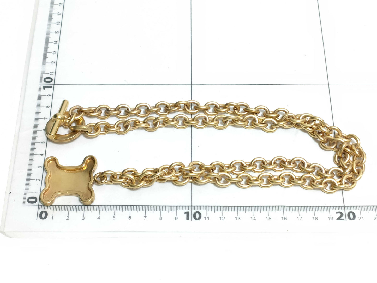CELINE Necklace Gold Logo Large Logo Necklace