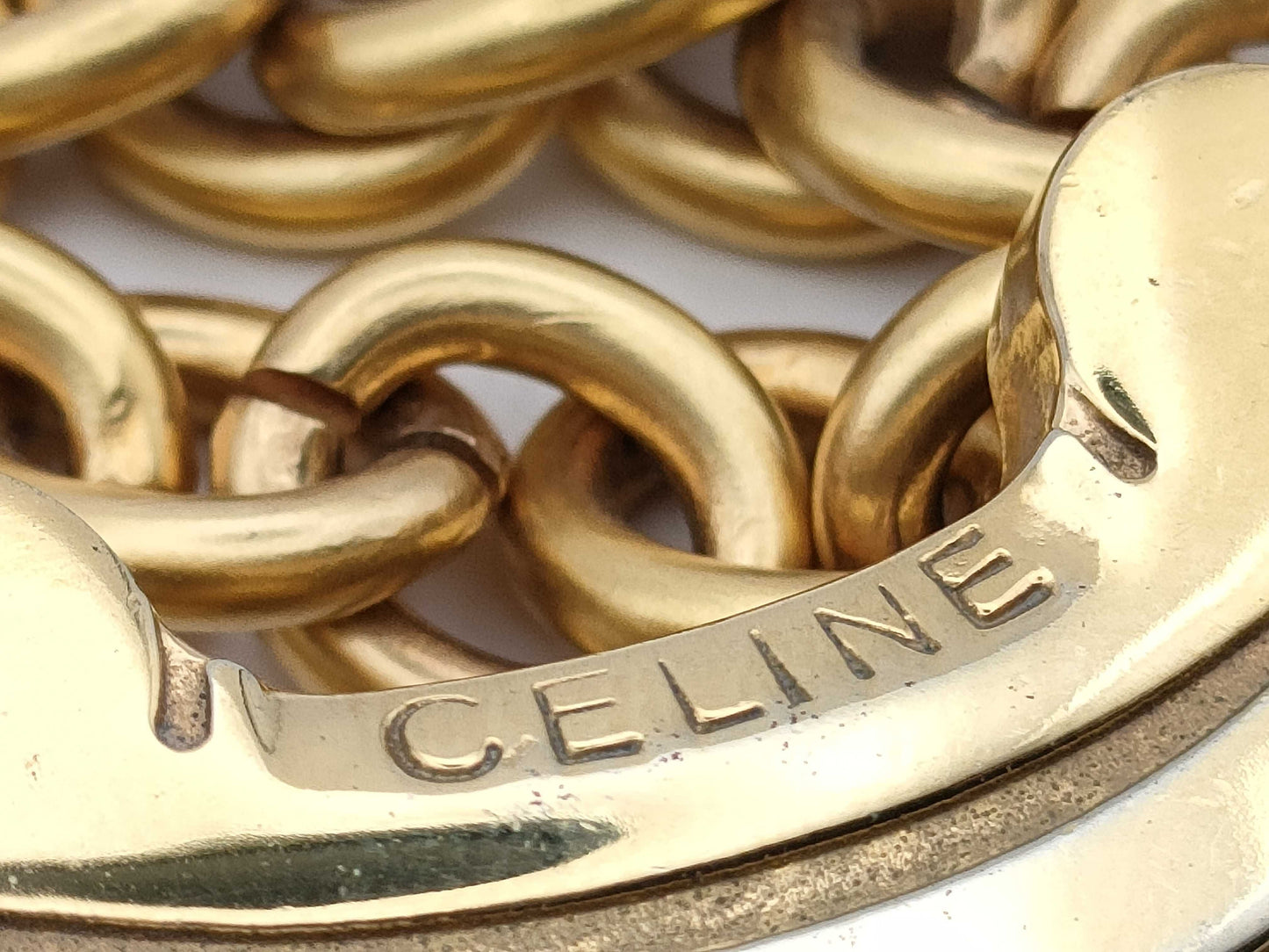 CELINE Necklace Gold Logo Large Logo Necklace
