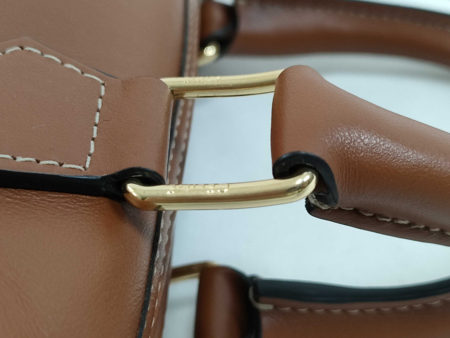 CELINE Small Boston Cuir Triomphe Leather Brown Shoulder Bag/Handbag