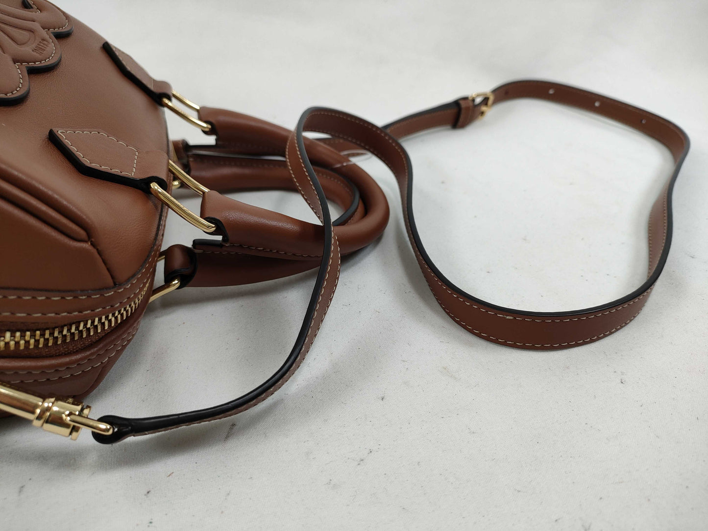 CELINE Small Boston Cuir Triomphe Leather Brown Shoulder Bag/Handbag