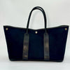 HERMES Garden Party Toile Officier Tote Bag Black Tote Bag