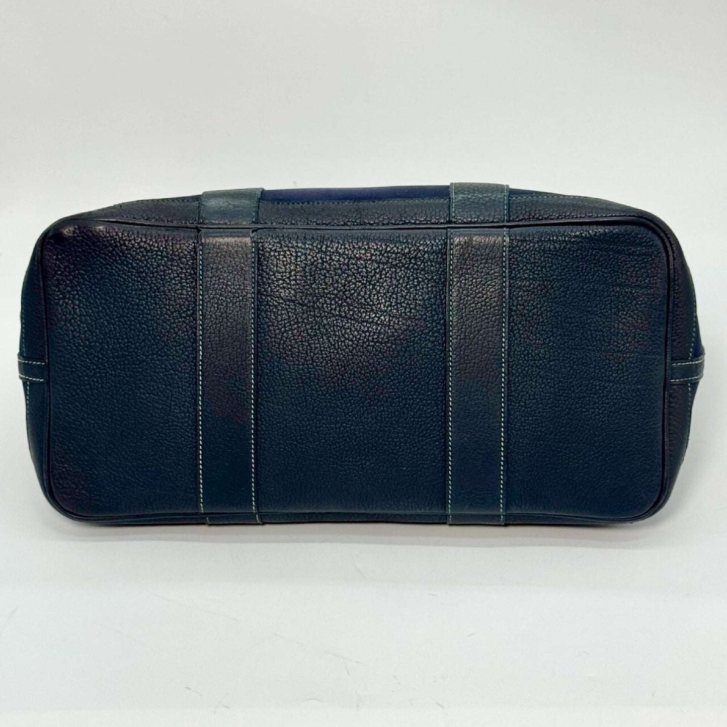 HERMES Garden Party Toile Officier Navy □I Tote Bag