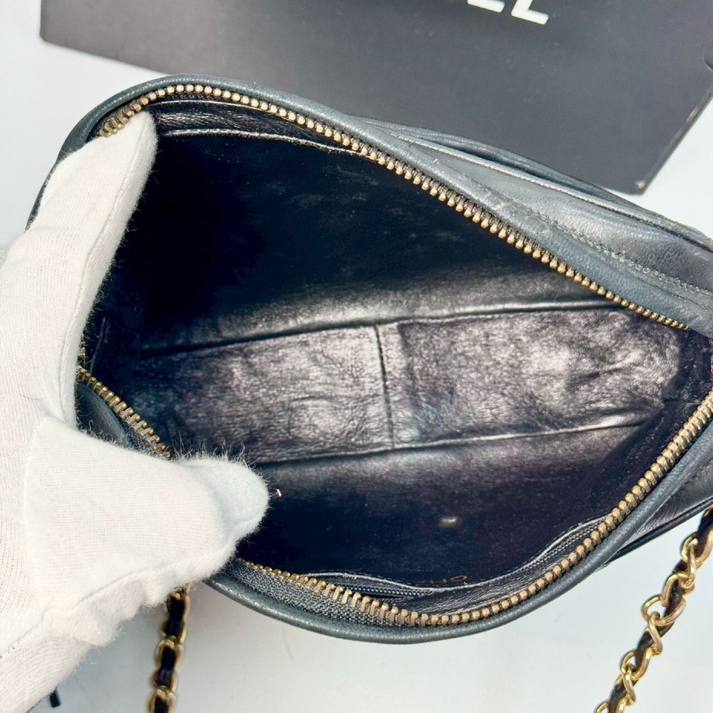 CHANEL Matelasse Lambskin Fringed Chain Shoulder Bag, Black, 0863842 Shoulder Bag
