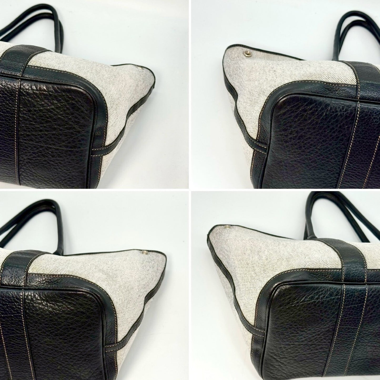 HERMES Garden Party Toile H Grey PM Tote Bag