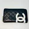 CHANEL Cambon Line Round Zip Long Wallet with Organizer, Black, 12698542 Wallet