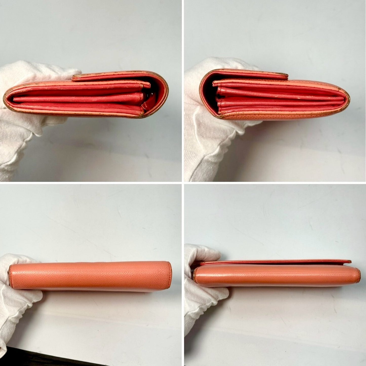 CHANEL Caviar Skin Coco Mark Single Flap Long Wallet Pink 18524881 Wallet
