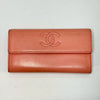 CHANEL Caviar Skin Coco Mark Single Flap Long Wallet Pink 18524881 Wallet
