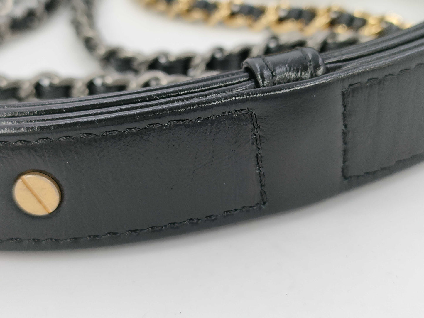 CHANEL A91810 Gabriel Black x Gold Shoulder Bag 26780520