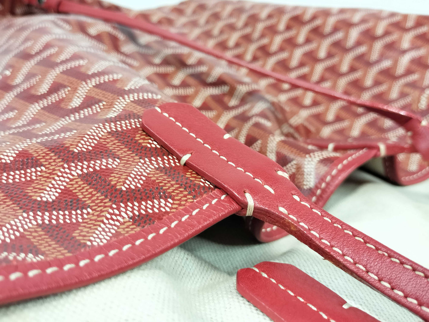 GOYARD Saint Louis PM Red Tote Bag