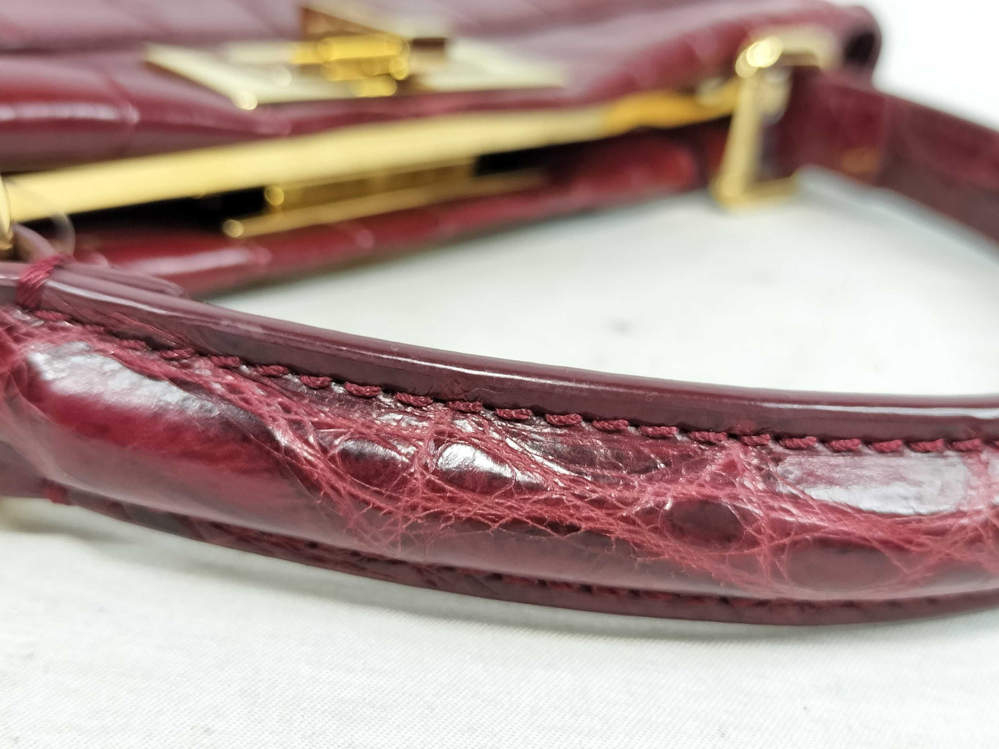 FENDI Peekaboo 2-Way Bag Crocodile Handbag