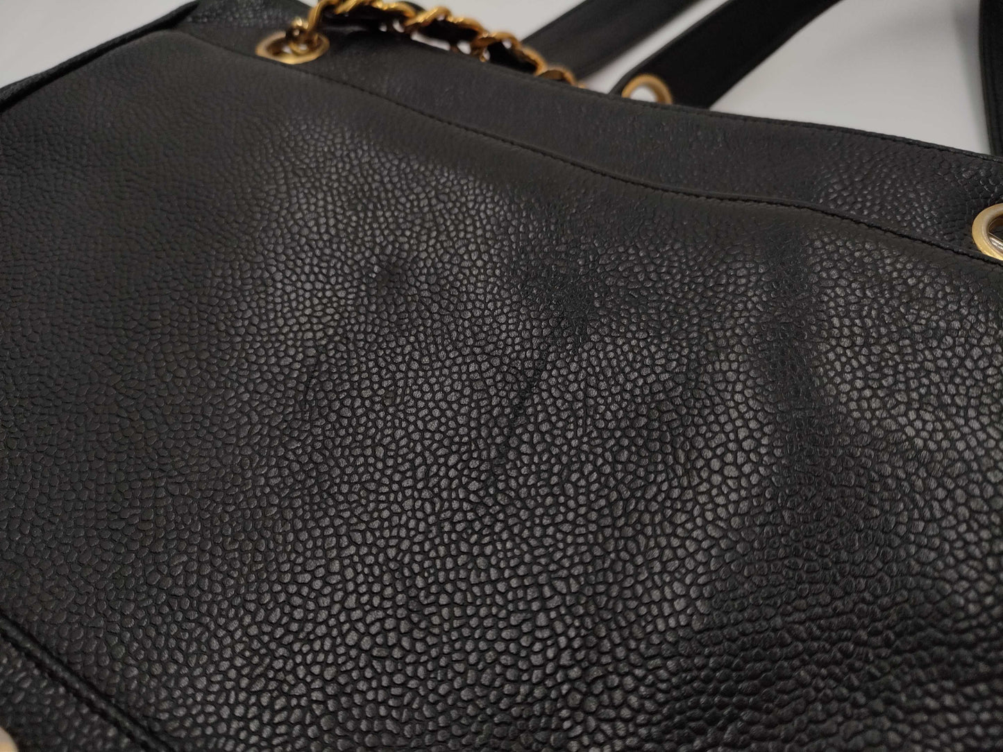 CHANEL Triple Coco Tote Bag Caviar Skin Tote Bag