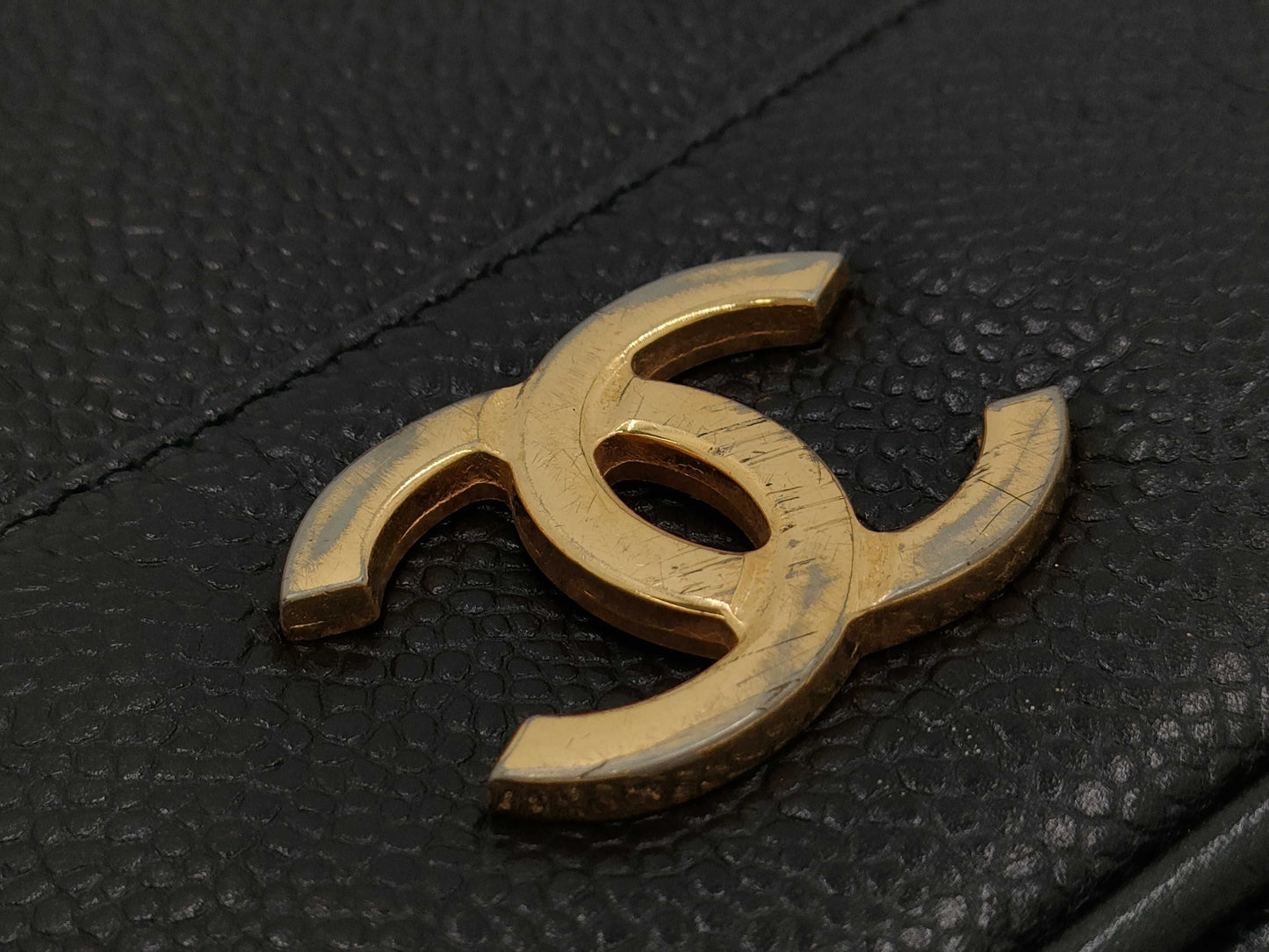 CHANEL Triple Coco Tote Bag Caviar Skin Tote Bag