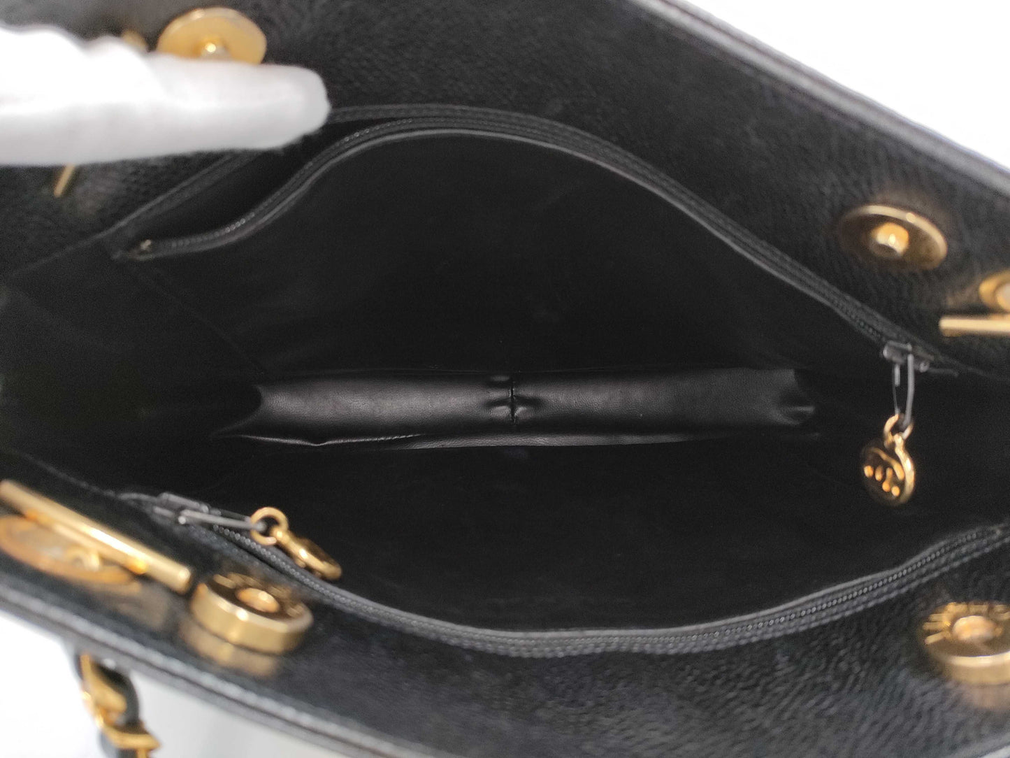 CHANEL Triple Coco Tote Bag Caviar Skin Tote Bag
