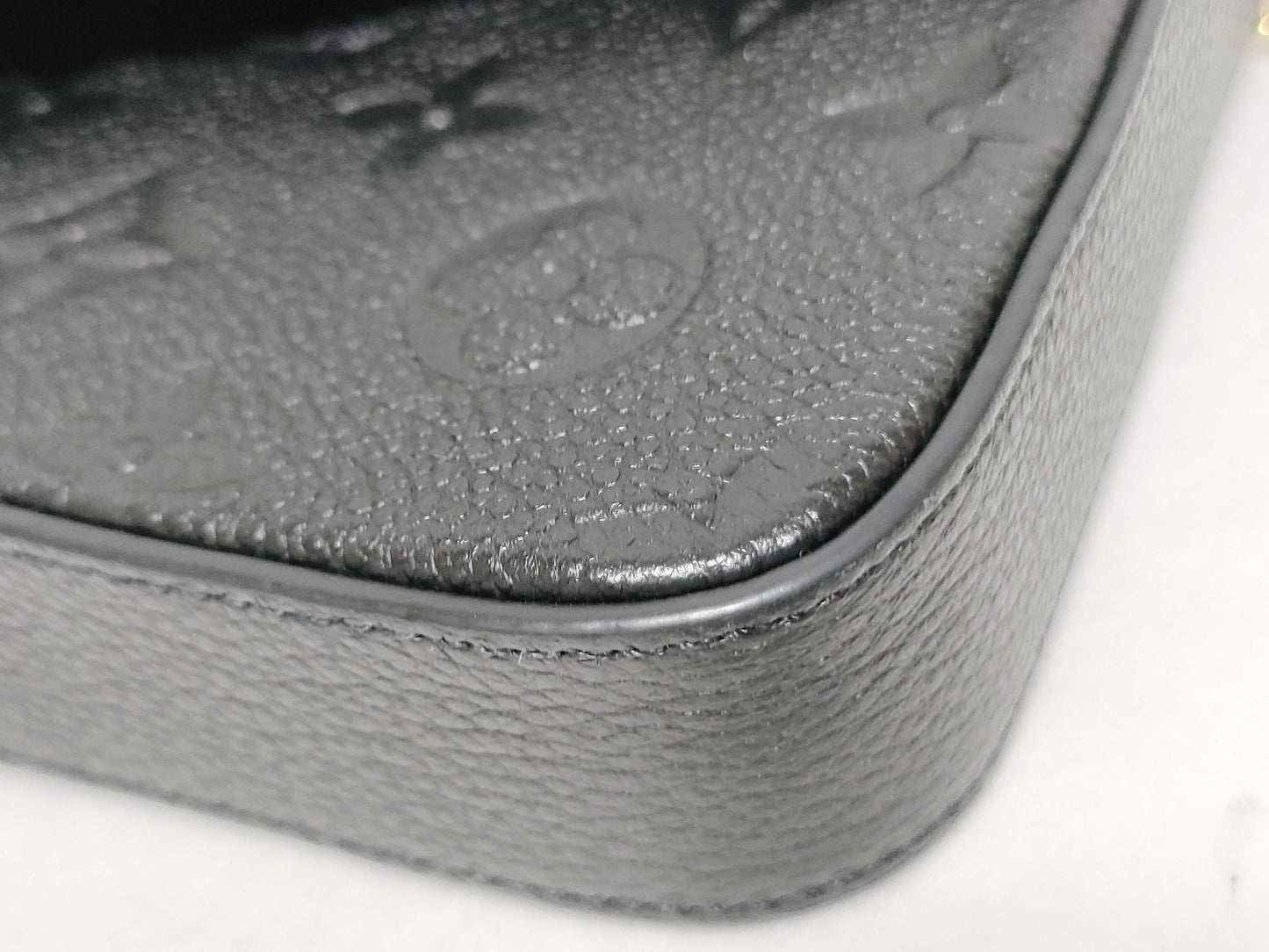 LOUIS VUITTON RFID Verified, Serial Unconfirmed, Monogram Empreinte Pochette Felicie Shoulder Bag M82477 RFID Shoulder Bag