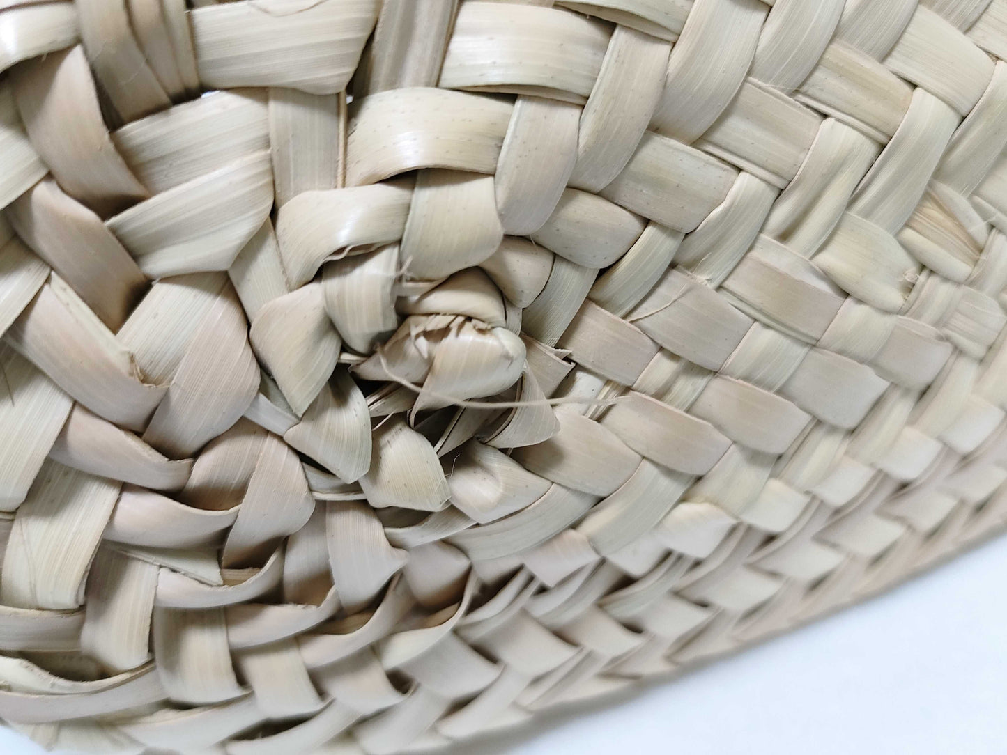 CELINE Triomphe Pannier Raffia and Leather Basket Bag Beige and Brown Handbag