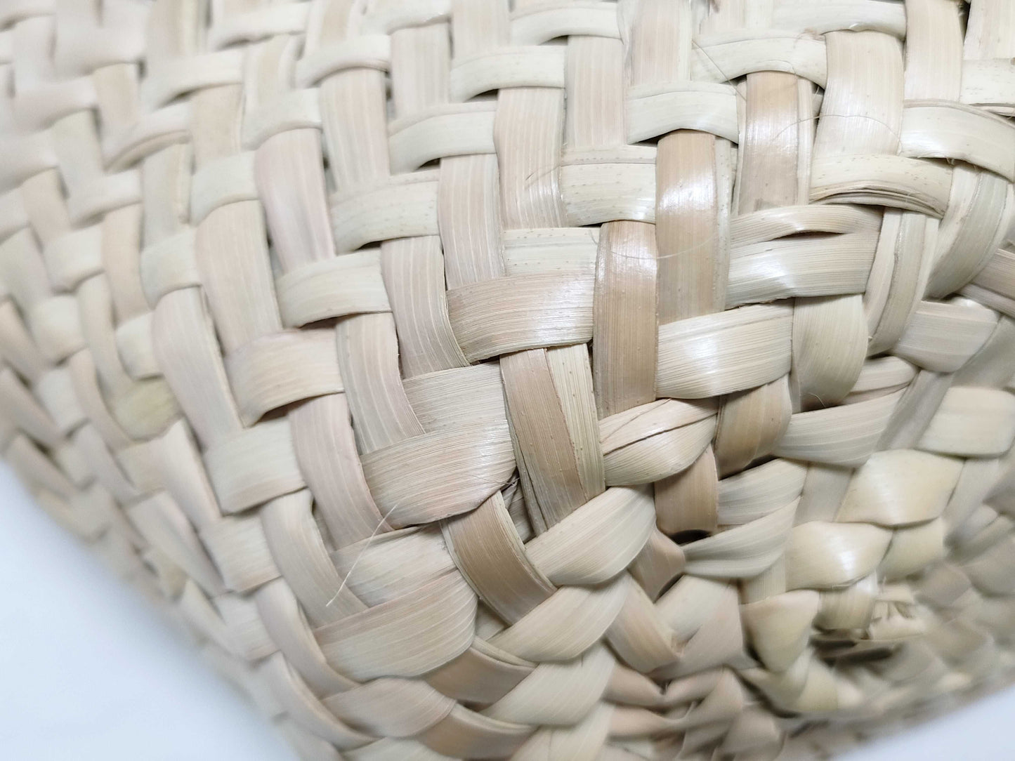 CELINE Triomphe Pannier Raffia and Leather Basket Bag Beige and Brown Handbag