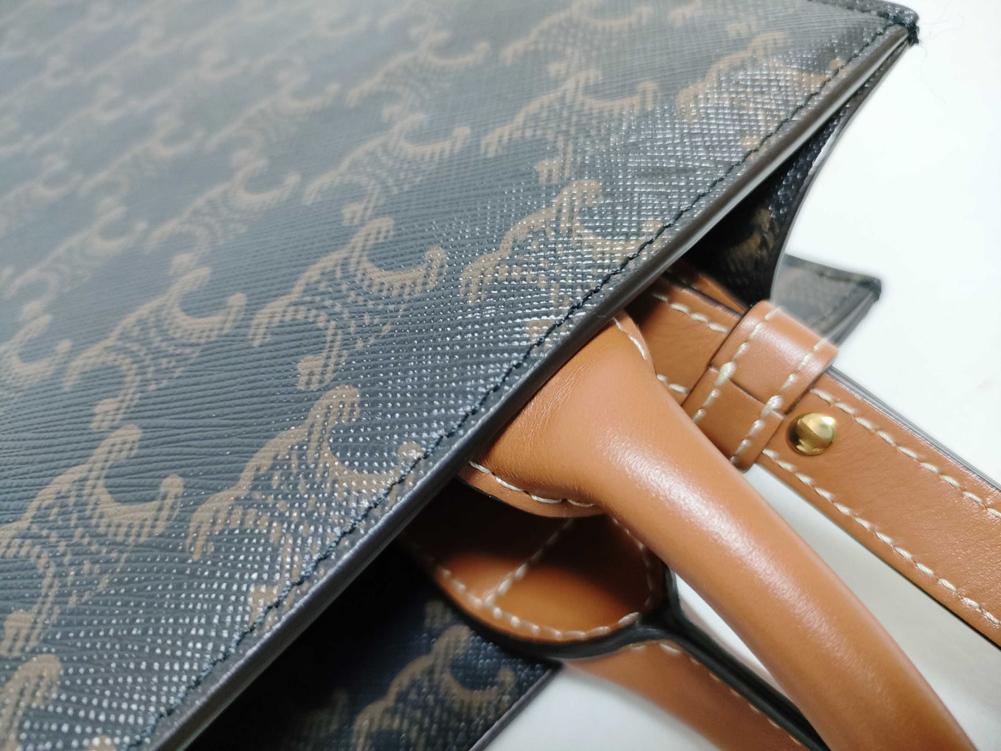 CELINE Triomphe Small Vertical Cabas Handbag Tote Bag