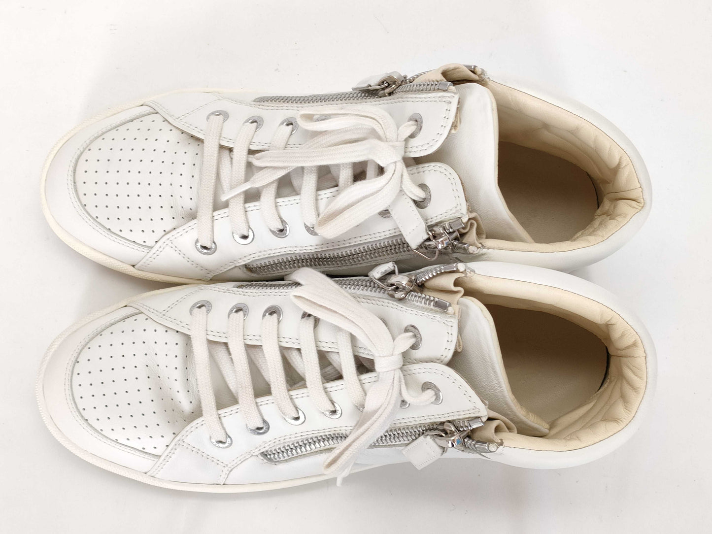 CHANEL Coco Mark CHANEL Women's Shoes Sneakers Size 37.5 Beige with Dust Bag