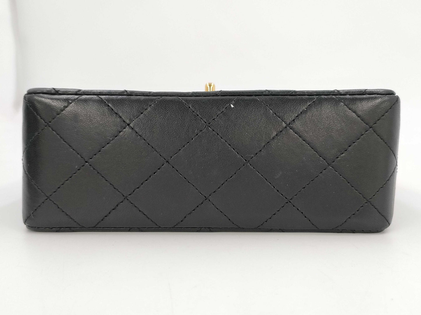 CHANEL CHANEL Lambskin Mini Matelasse 17 S Flap S Chain GD Hardware Black Shoulder Bag