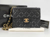 CHANEL CHANEL Lambskin Mini Matelasse 17 S Flap S Chain GD Hardware Black Shoulder Bag