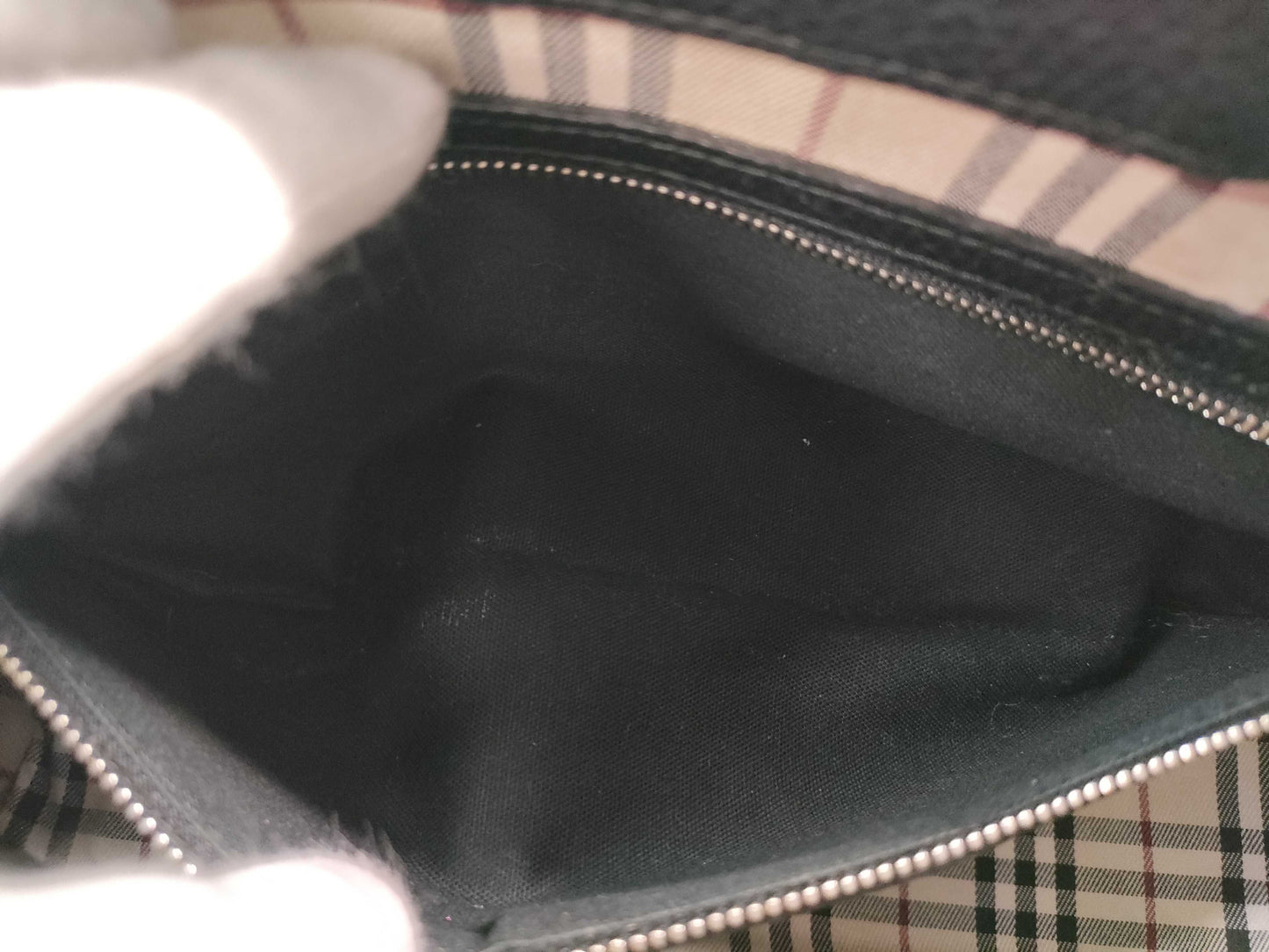 BURBERRY Black Leather Shoulder Bag