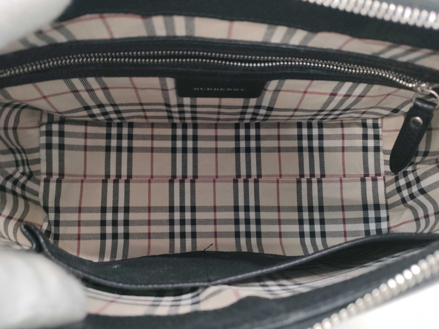 BURBERRY Black Leather Shoulder Bag