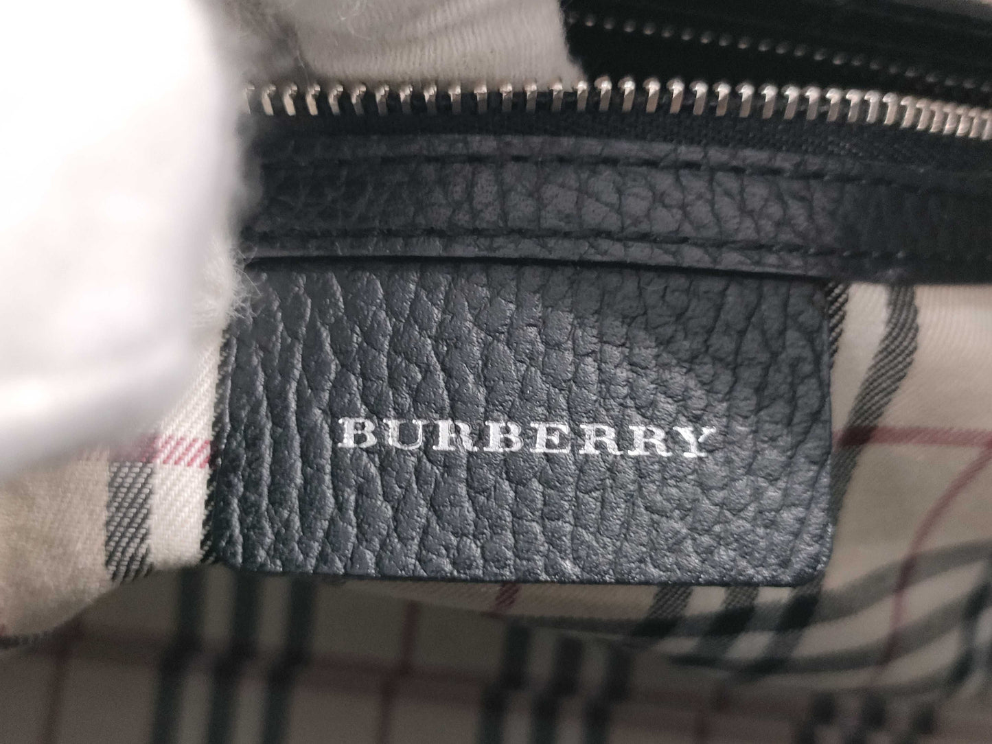 BURBERRY Black Leather Shoulder Bag