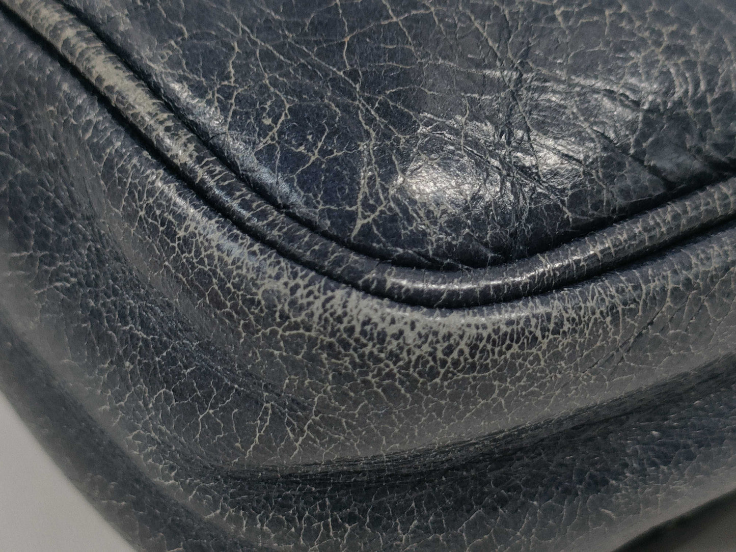 miu miu MIU MIU navy leather shoulder bag