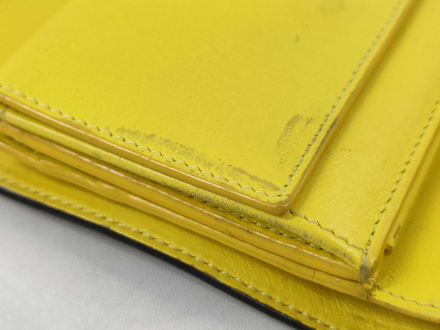 CELINE Tri-fold Wallet Greige Yellow Wallet