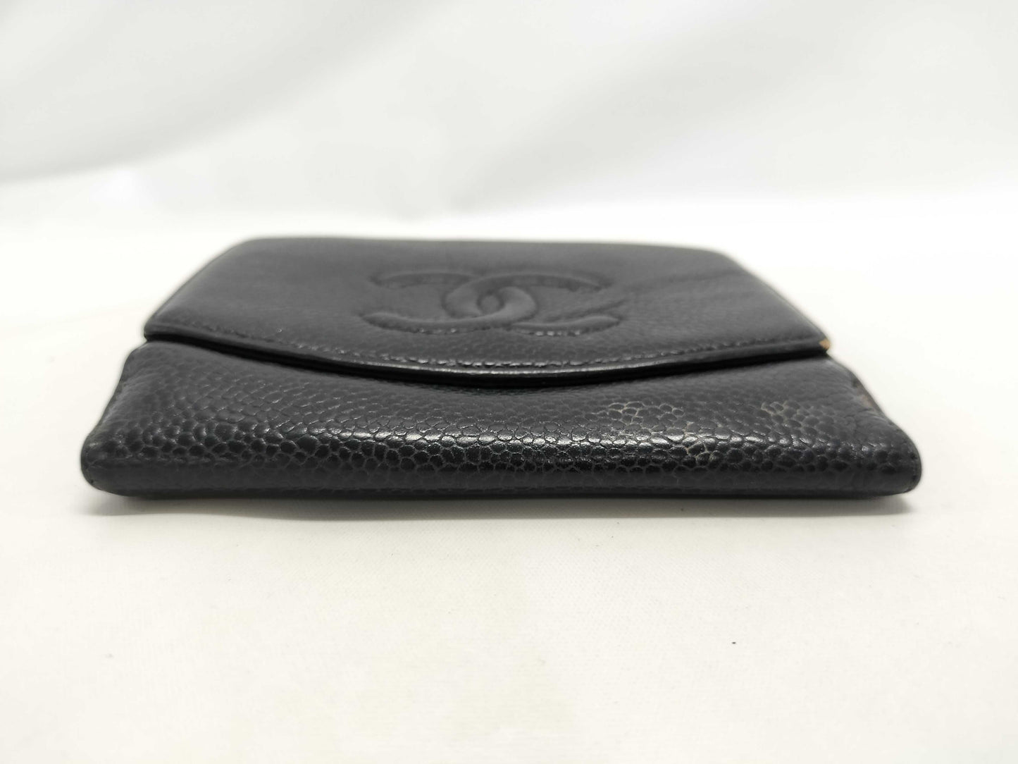 CHANEL Black Tri-fold Wallet